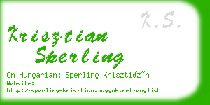 krisztian sperling business card